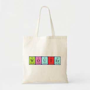 Wouter periodic table name tote bag
