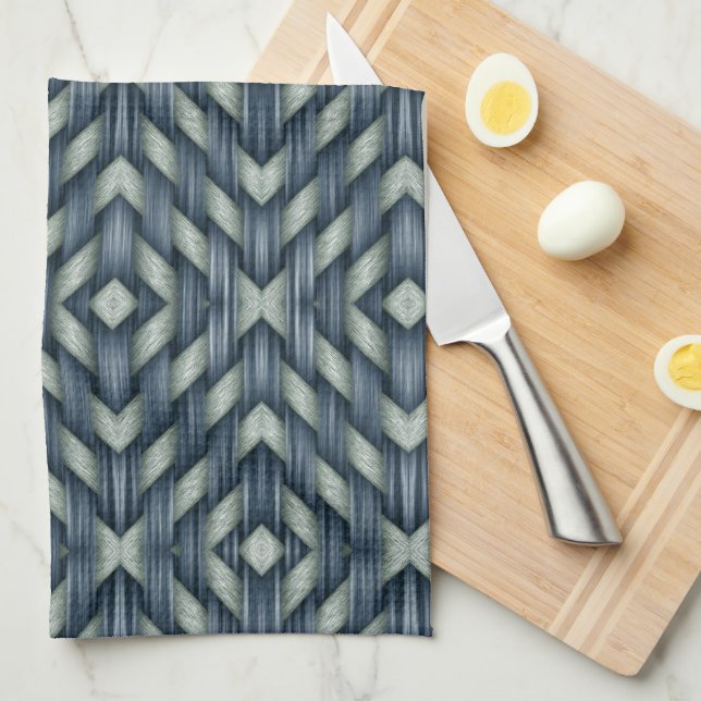 Woven Basket Weave Blanket Kitchen Towel (Quarter Fold)