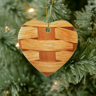 Woven Baskets Ceramic Ornament