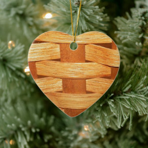Woven Baskets Ceramic Ornament