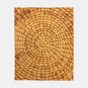 woven bast background texture brown fleece blanket