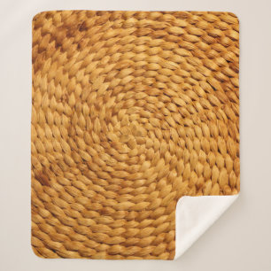 woven bast background texture brown sherpa blanket
