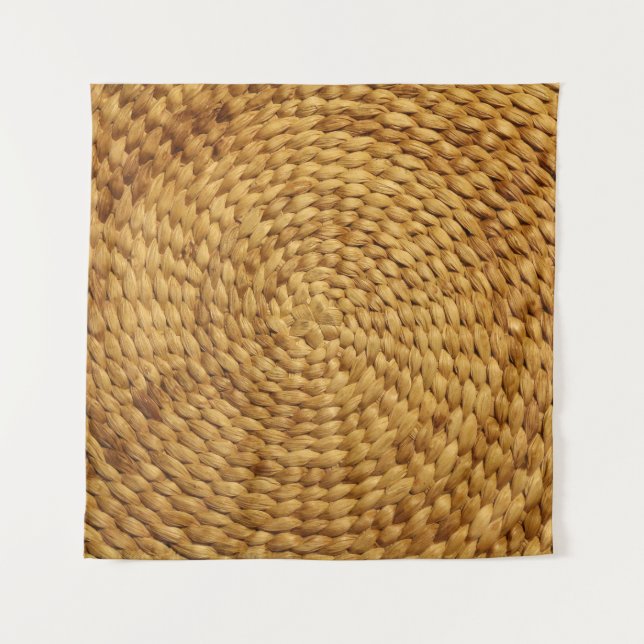 Woven Bast: Textured Brown Authenticity Tapestry (Front)