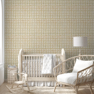 Woven Cane Webbing Natural Rattan Wallpaper