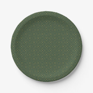Woven Celtic Knot Pattern Paper Plate