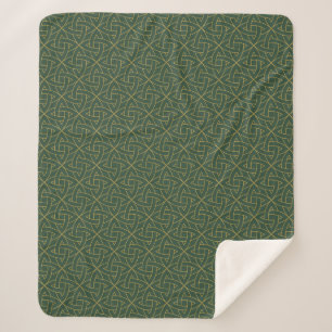 Woven Celtic Knot Pattern Sherpa Blanket