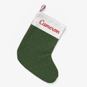 Woven Celtic Knot Pattern Small Christmas Stocking