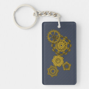 Woven Clockwork Acrylic Keychain