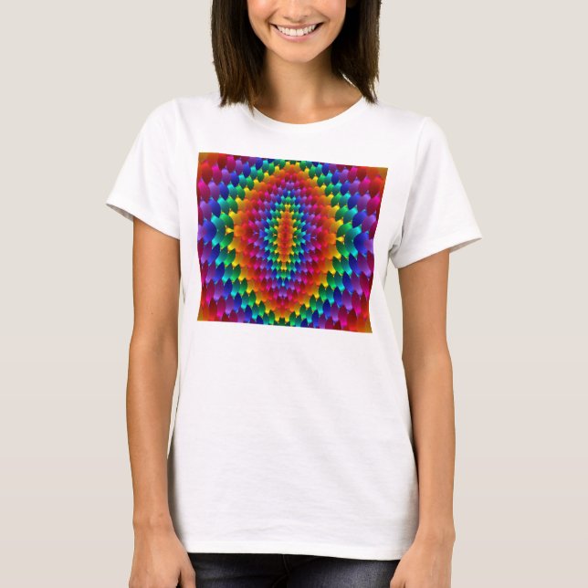 Woven Colourful Petals T-Shirt (Front)