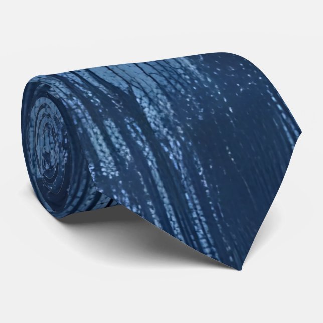 Woven Denim Pattern Neck Tie (Rolled)