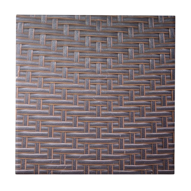 Woven Faux Leather Tile (Front)
