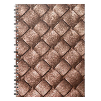 Woven leather, bronze colour background. notebook