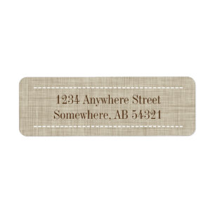 Woven Linen Fabric Texture in Beige Brown