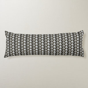 Woven metal pattern body pillow