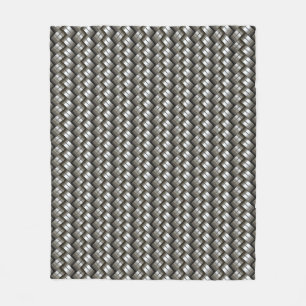 Woven metal pattern fleece blanket