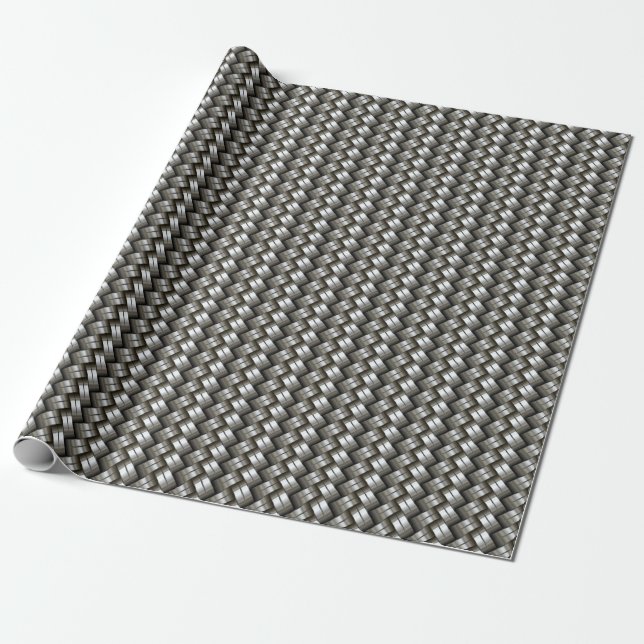 Woven metal pattern wrapping paper (Unrolled)