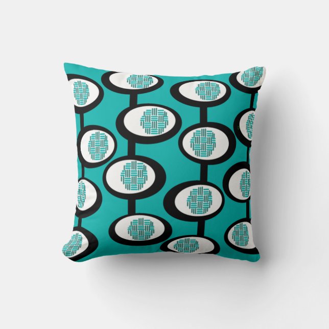 Woven Ovals Throw Pillow (Front)