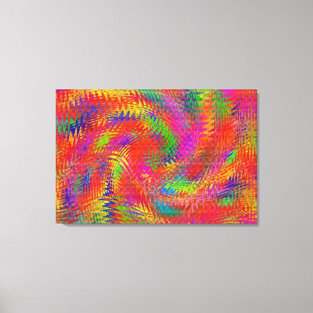 Woven Rainbow Triptych Canvas Print (Front)
