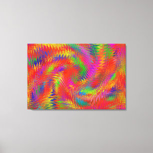 Woven Rainbow Triptych Canvas Print