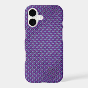 Woven Rattan Pattern Purple on Custom Blue