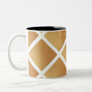 Woven Shades of Brown  Two-Tone Coffee Mug
