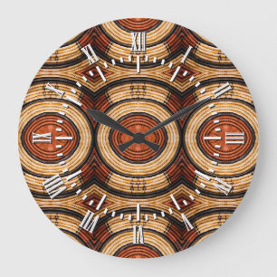 Woven Trivet Pattern Large Clock