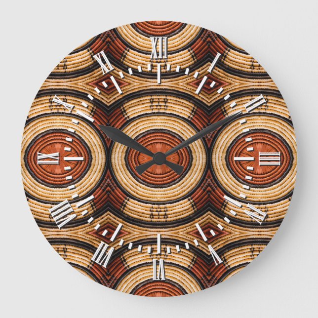 Woven Trivet Pattern Large Clock (Front)