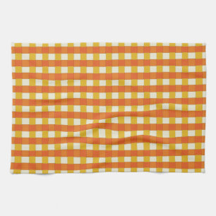 Woven Vintage 70s Orange Colours Kitchen Towel