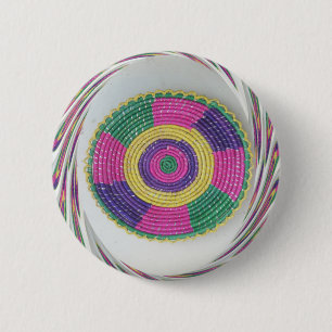Woven Whirl Art Print 2 Inch Round Button