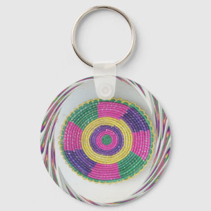 Woven Whirl Art Print Keychain