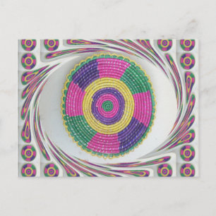 Woven Whirl Art Print Postcard