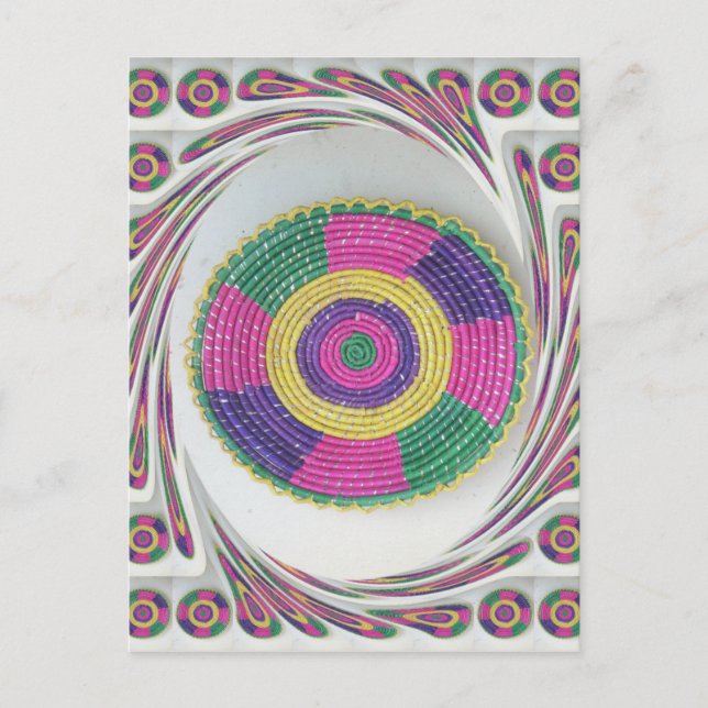 Woven Whirl Art Print Postcard (Front)