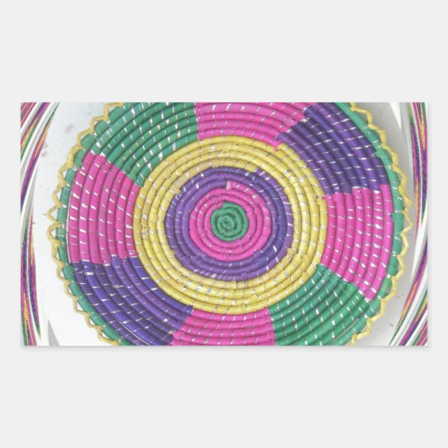 Woven Whirl Art Print Sticker (Front)