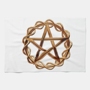 Woven Wicca Pentagram Kitchen Towel