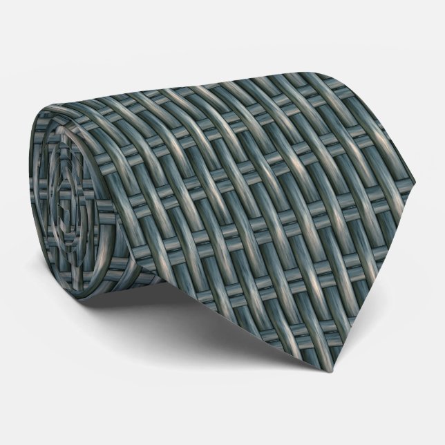 Woven Wicker 3D Texture Necktie (Rolled)
