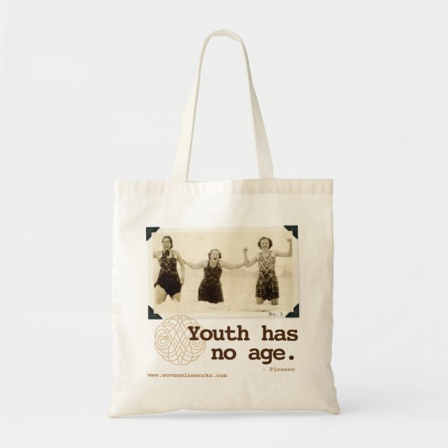 Woven Wineworks Birthday Tote Beach Scene Bag (Front)