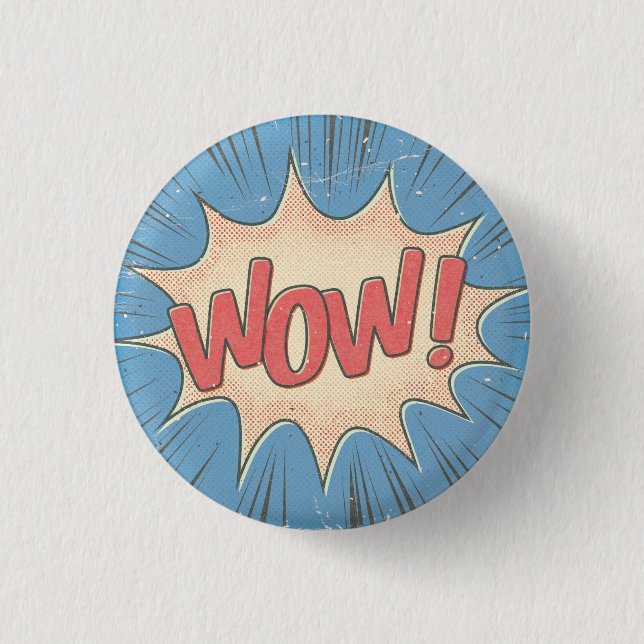 Wow! 1 Inch Round Button (Front)