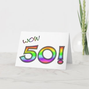 WOW 50TH BIRTHDAY CARD