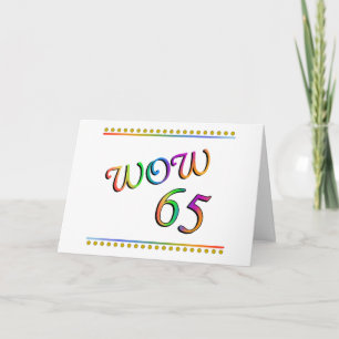 WOW 65th Birthday - Funny Card