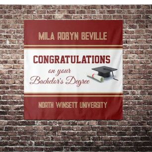 Wow! Bachelor's Degree! Graduation Tapestry
