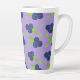 wow blueberry pattern latte mug