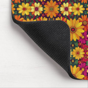 Wow! Colorful and Bright floral pattern. Mouse Pad