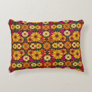 Wow! Colourful and Bright floral pattern. Accent Pillow