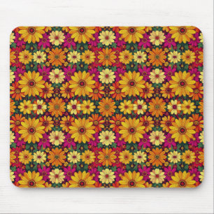 Wow! Colourful and Bright floral pattern. Mouse Pad