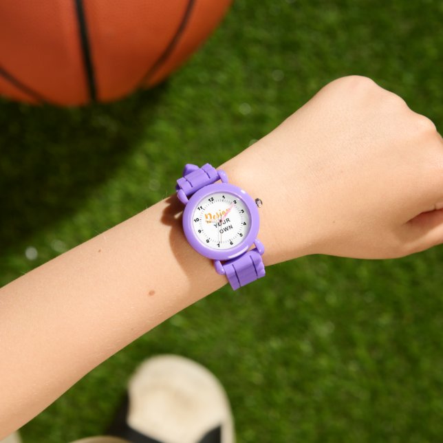 WOW! 🟣 Custom Purple Kids Watch Gift (Wrist)