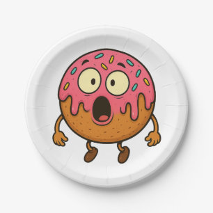 Wow Doughnuts Paper Plate