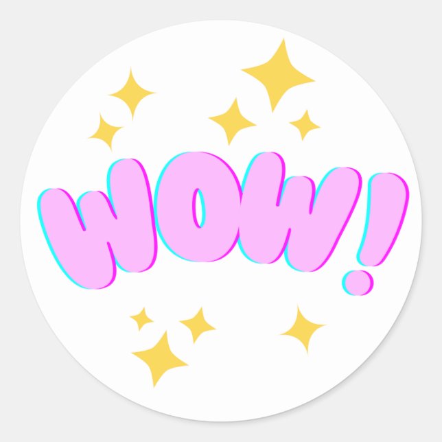 “WOW!” Encouragement Sticker (Front)