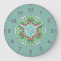 WOW! Fractal Pattern Green, Mauve White and Aqua
