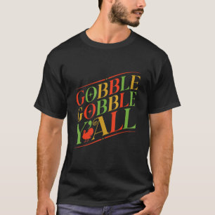 Wow Gobble Gobble Thanksgiving Pilgrim Little Boys T-Shirt