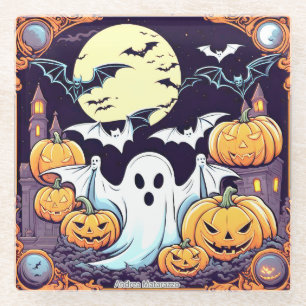 Wow Halloween Thrill Glass Coaster
